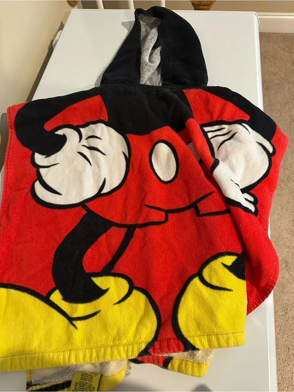 Kids Disney Mickey  Hooded Towel Poncho